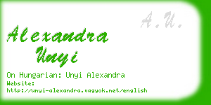 alexandra unyi business card